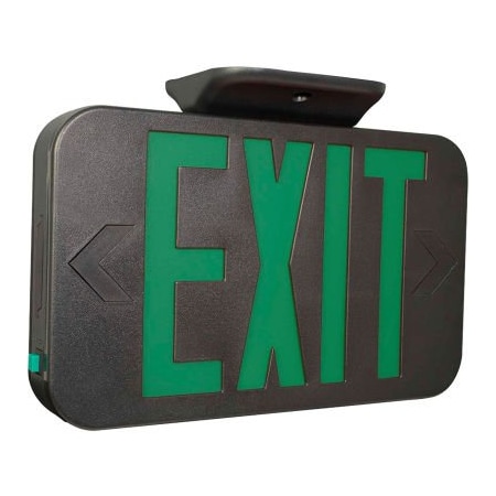Hubbell Lighting Hubbell CEGB LED Exit Sign, Black, Green Letters w/ Ni-Cad Battery CEGB